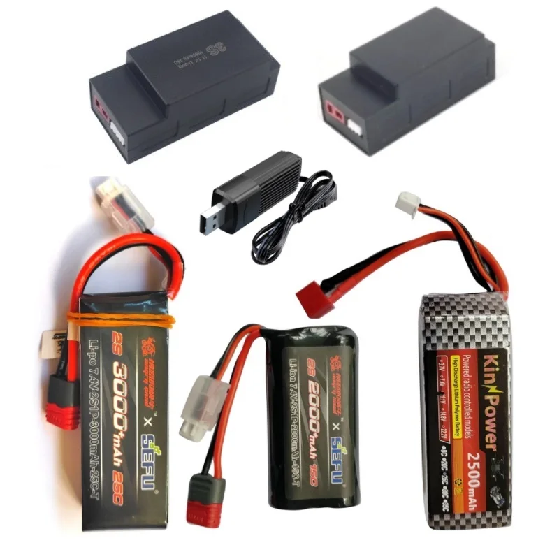 7.4V/3S 11.1V 1050/2000/2500/3000mAh Lipo Battery/USB For MJX Hyper Go 16208 16209 16210 14301 14302 14303 14209 14210 RC cars