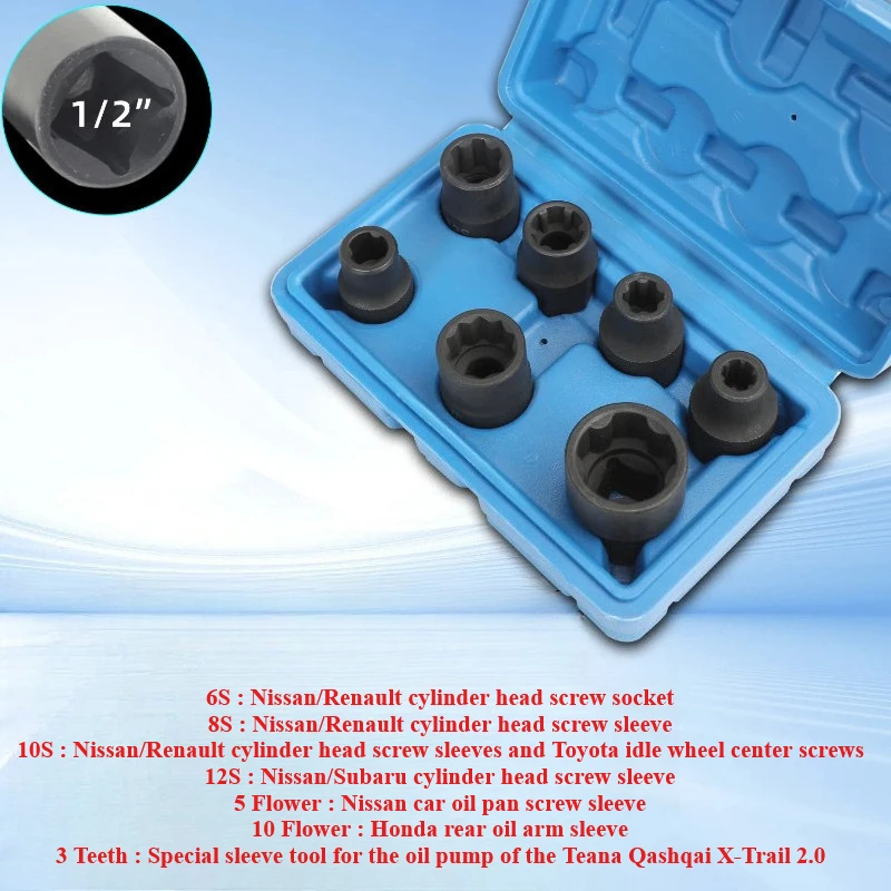 

For Nissan Honda Renault Subaru Engine Transmission Clutch Cylinder Nut Socket Removal Tool Automobile Repair Tools