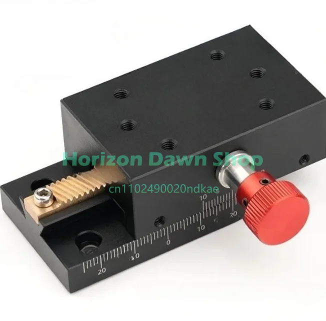 Manual X-axis Displacement Platform Precision Fine-Tuning 40 Stroke Slider Gear Rack And Rack Small Dovetail Slot Slide Platform
