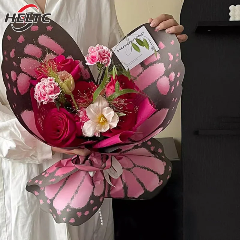 

10 наборов/упаковка, оберточная бумага для цветов в форме крыльев бабочки