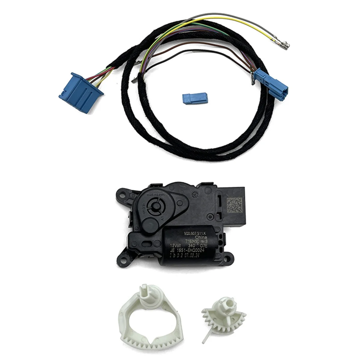 Three Wind Direction Motor Servo Motor with Wiring Harness & Clip 5QD907511K for VW Golf Arteon ID3 ID4 T-Cross for Audi