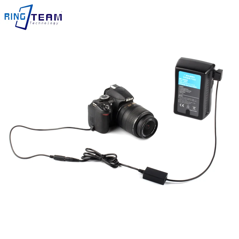 9V D-TAP auf EP-5G DC-Koppler (EN-EL25 Dummy-Akku) für Nikon Z50 ZFC Z30 – externes Stromkabel mit V-Mount-Akku