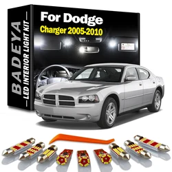 15Pcs Canbus Door Sun Visor Bulbs For Dodge Charger 2005 2006 2007 2008 2009 2010 Car LED Interior Map Roof Trunk Dome Light Kit