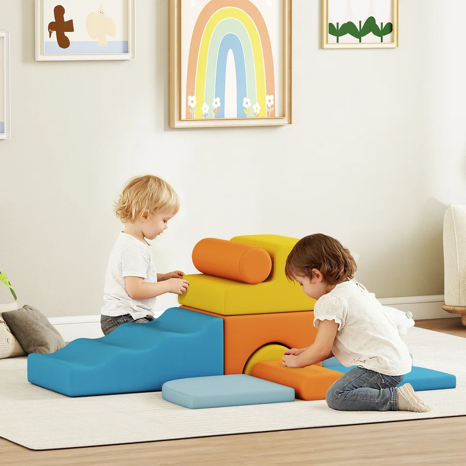 AIYAPLAY 7 PCS Parcours motricité bébé en Mousse, Module motricité bébé avec Housse Lavable, Jouets éducatifs pour Ramper Grimper pour Enfants d'âge préscolaire, Multicolore AIYAPLAY 7 PCS Parcours motricité bébé en Mousse, Module motricité bébé avec Housse Lavable, Jouets éducatifs pour Ramper Grimper pour Enfants d'âge préscolaire, Multicolore