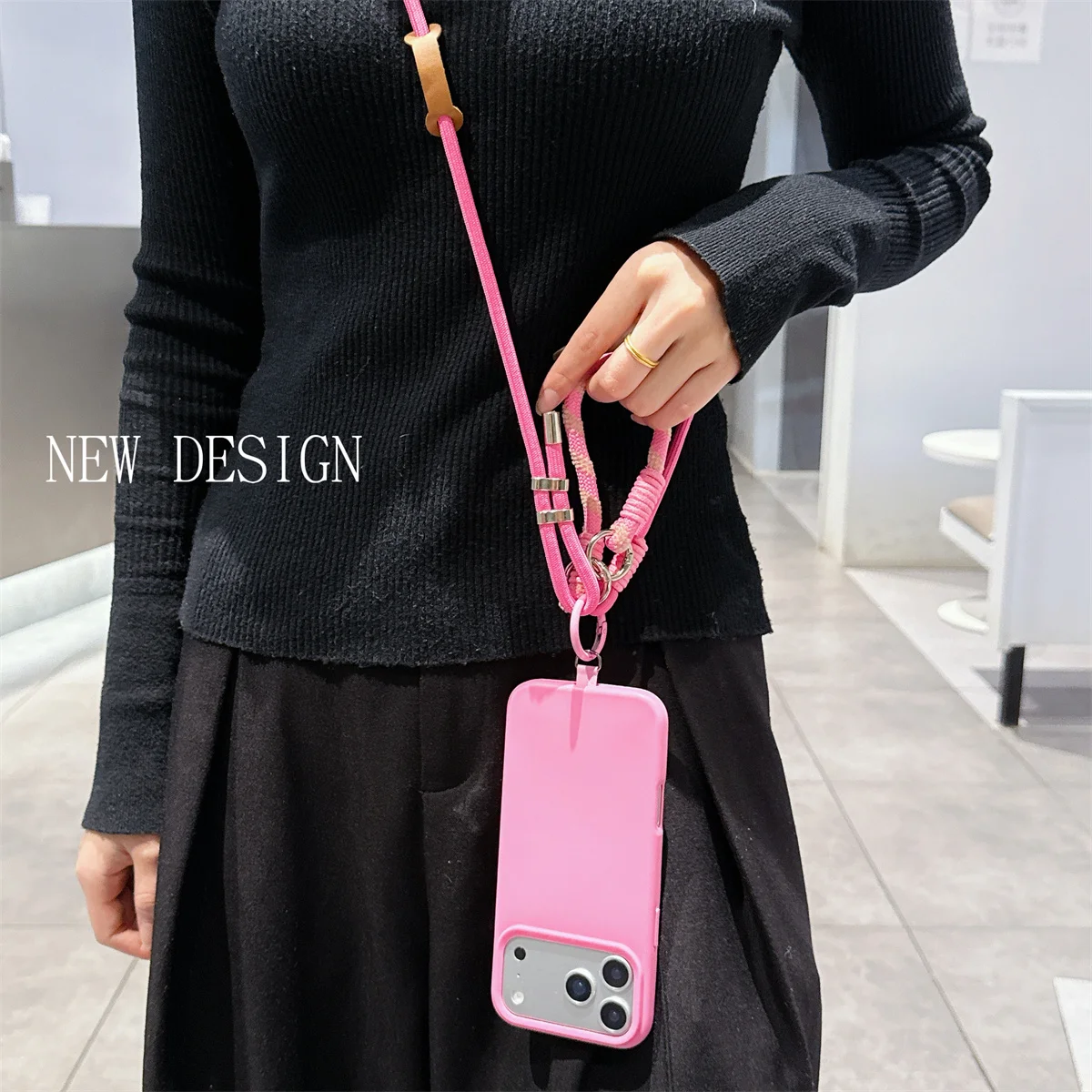 Shockproof Phone Case For iPhone 17 Pro Max 16 15 Plus 14 13 12 With Crossbody Lanyard Wrist Rope Soft Protection Cover