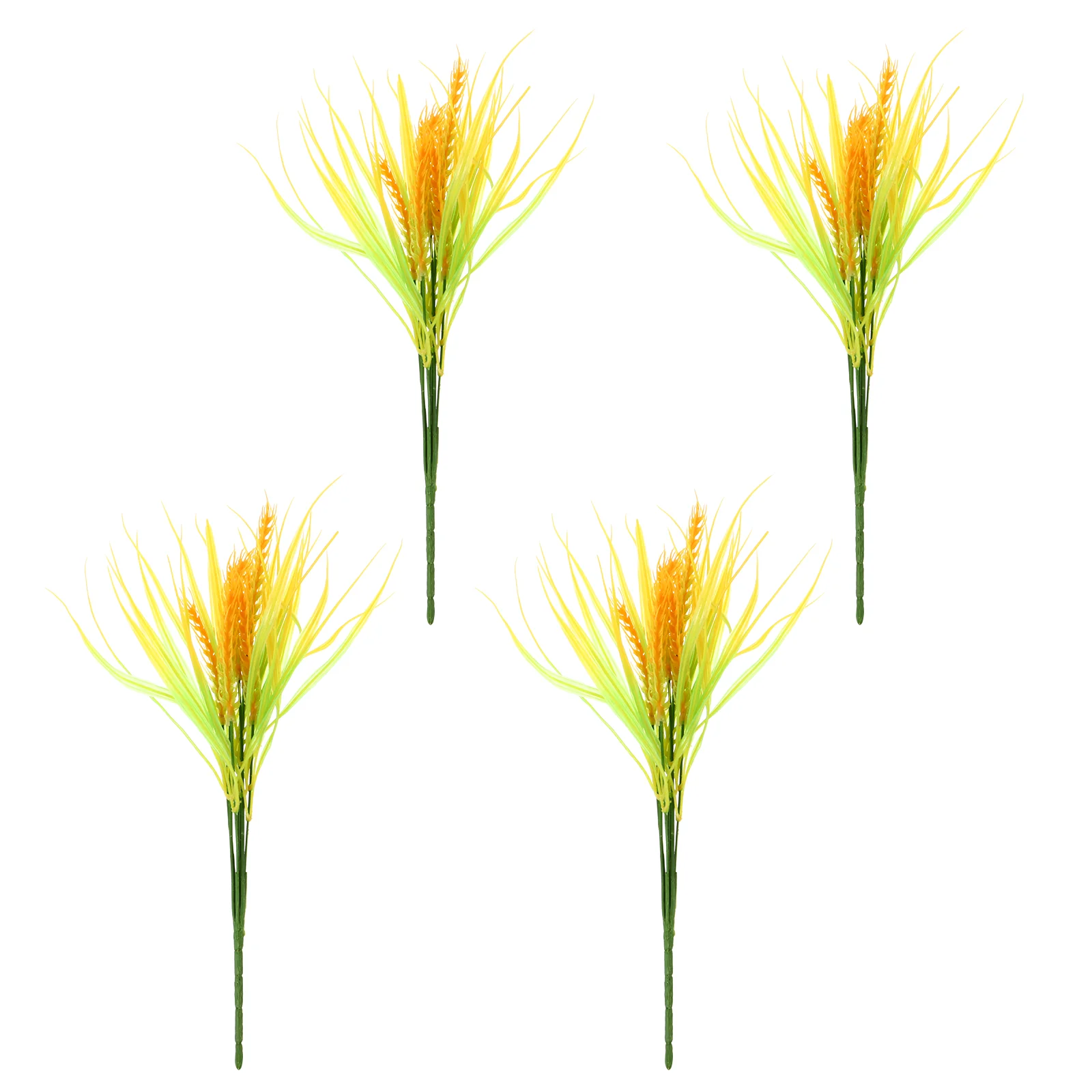 4 Pcs Simulated Ears of Wheat Lifelike Decoration Simulation Grasses Autumn Artificial Grain Flowers Plastic Stalks