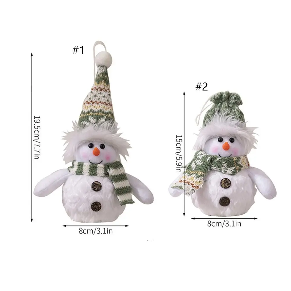 Bonhomme de neige brillant de dessin animé de Noël, beurre, ornement de bonhomme de neige Shoe, vert, mignon, festival, jouets en peluche