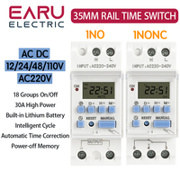 THC15A New type Din Rail 2 wire Weekly 7 Days Programmable Digital TIME SWITCH Relay Timer Control AC 220V 230V 12V 24V 48V 16A