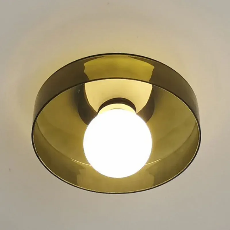 French Retro Ceiling Light Minimalist Entrance Glass Lamp Study Aisle Corridor Balcony Lamps Guest Room Cloakroom Lamps Fixtures