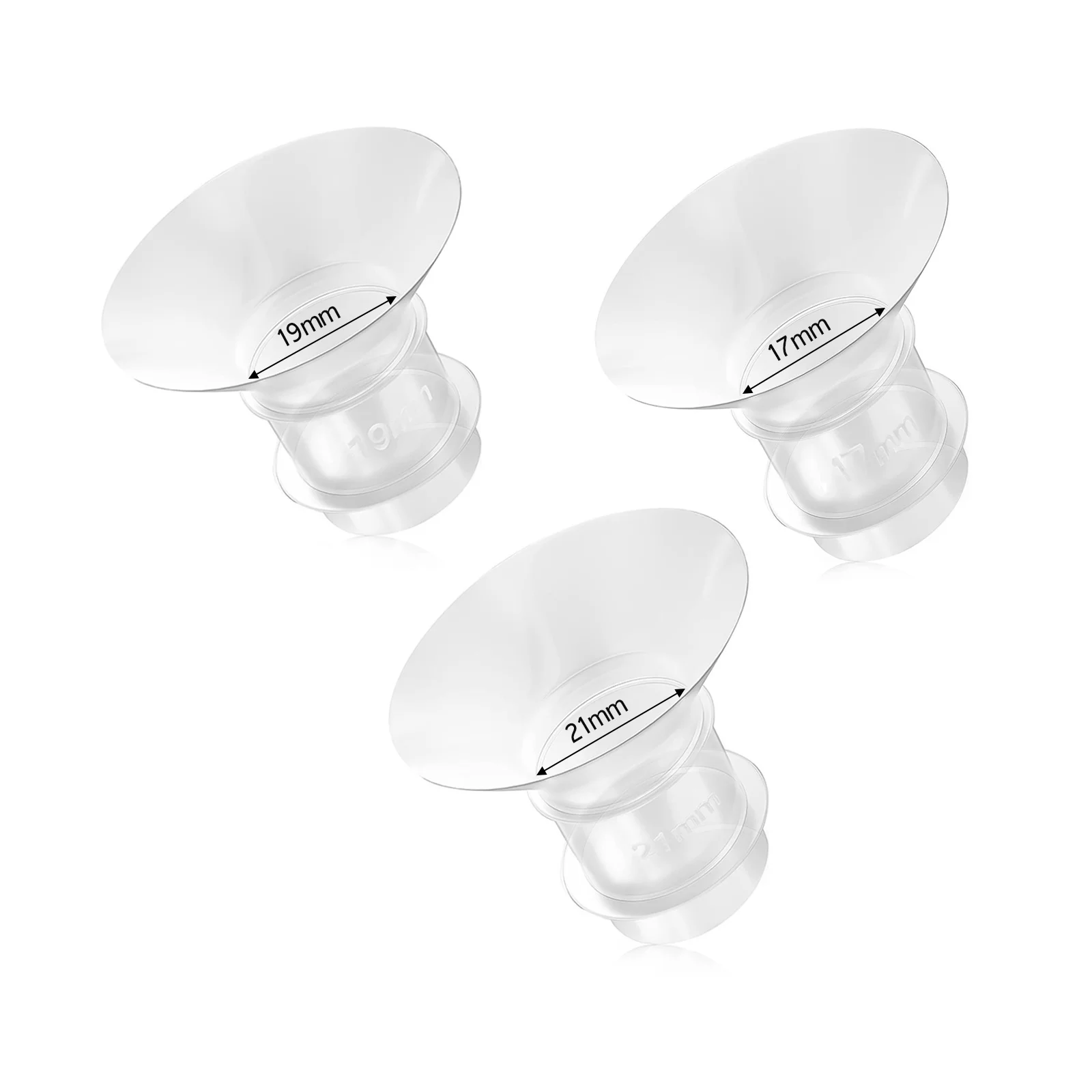 17mm 19mm 21mm Breast Milk Pump Flange Inserts Breast Converter Practical Breast Pump Replacement Accessories