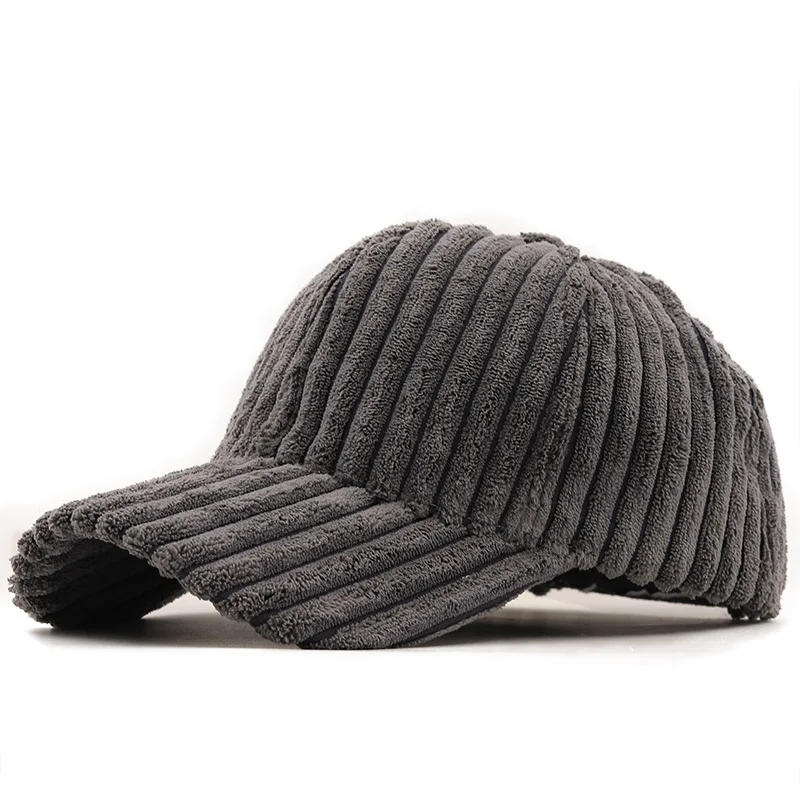 CNTANG Neue Winter Cord Baseball Kappe Mode Einfarbig Frauen Sonnenhut Dame Outdoor Freizeit Warme Mädchen Frühling Plüsch Kappen – Detail 13