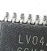 SN74LV04APWR, with the silk-screened code LV04A, TSSOP-14 type, analog logic component
