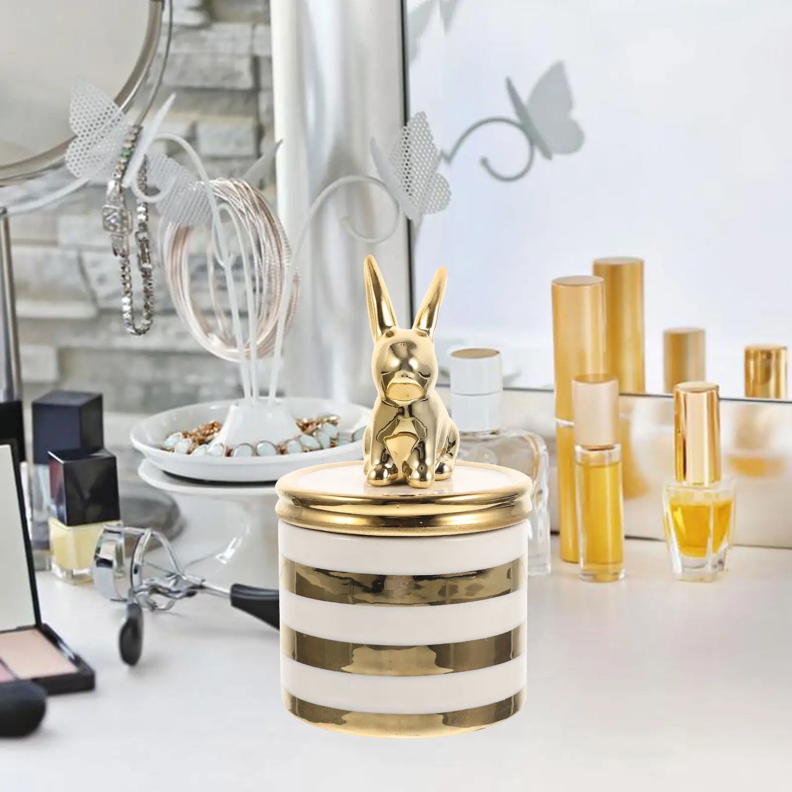 

Animal Style Ceramic Jewelry Box with Removable Lid for Ring Necklace Earring Storage Decorative Organizer Home Gift Case