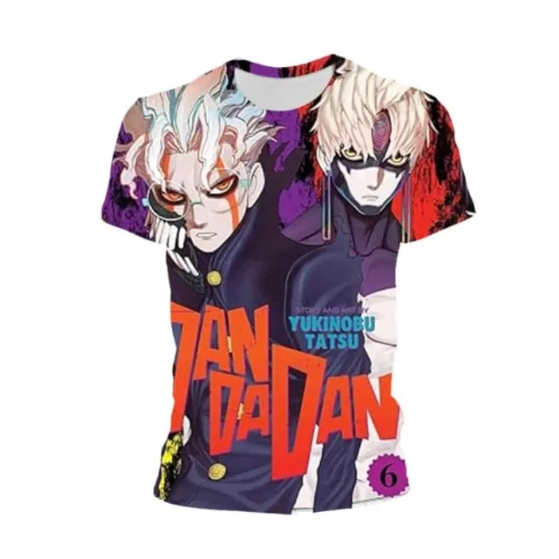 Camiseta con estampado 3D de Anime Dan Da Dan (Dandadan) para hombre y mujer, camisetas informales de manga corta con gráficos, camisetas Momo Ayase Ken Takakura