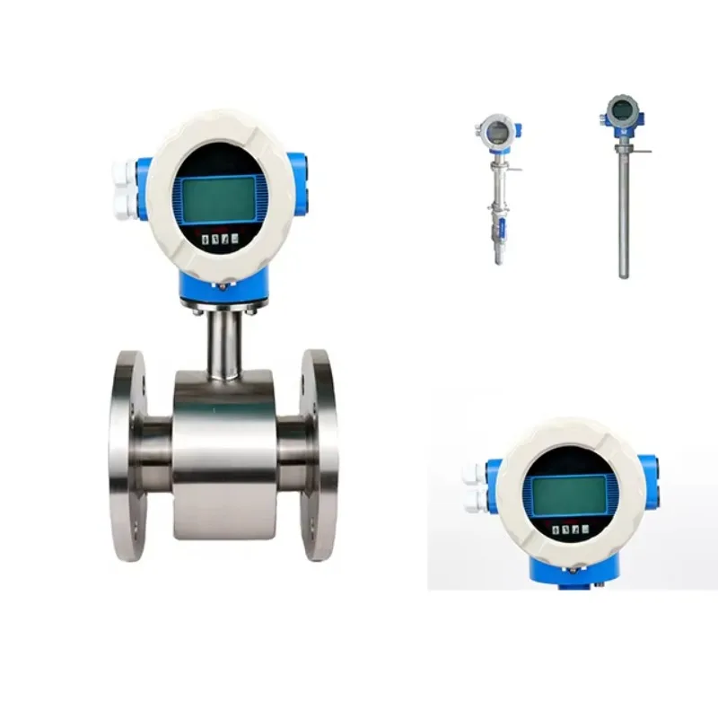 

220VAC/24VDC Mini Magnetic Flow Meter Sensor Converter LCD Display IP65/IP68 OEM Customizable Stainless Steel Batch Control