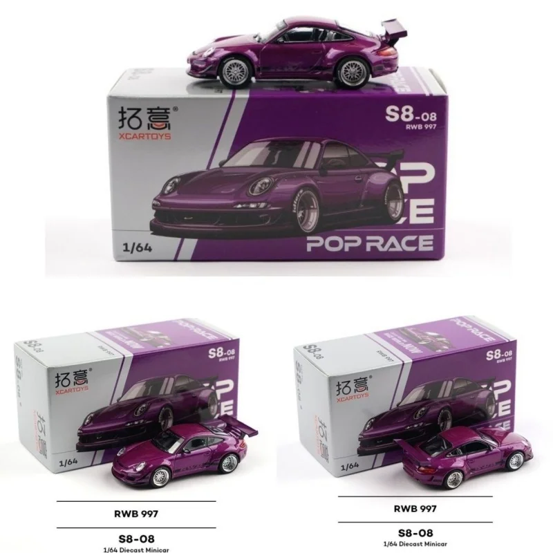 

New In Stock Pop Race 1:64 Rwb 997 Porsche Singer Dls Turbo Gold, Skyline Gt-R (R34) V-Spec Il Alloy Die Cast Car Model Gifts