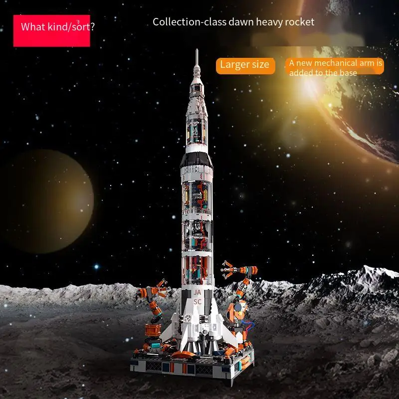 

Space series Shenzhou rocket building block set for boys, space shuttle building set for children, toy kit