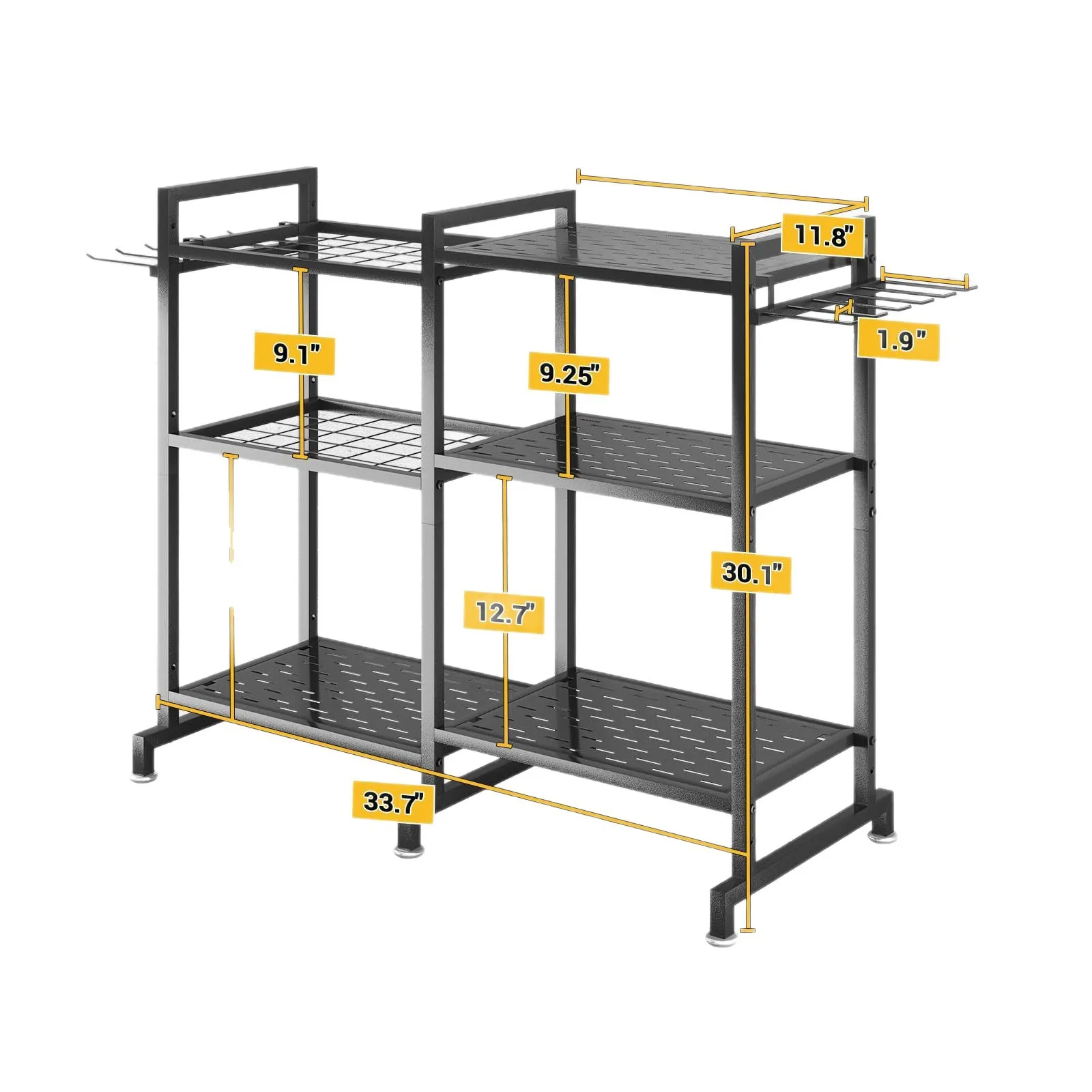 

Multi-functional three-tier tool rack Heavy-duty storage rack Detachable mobile storage rack