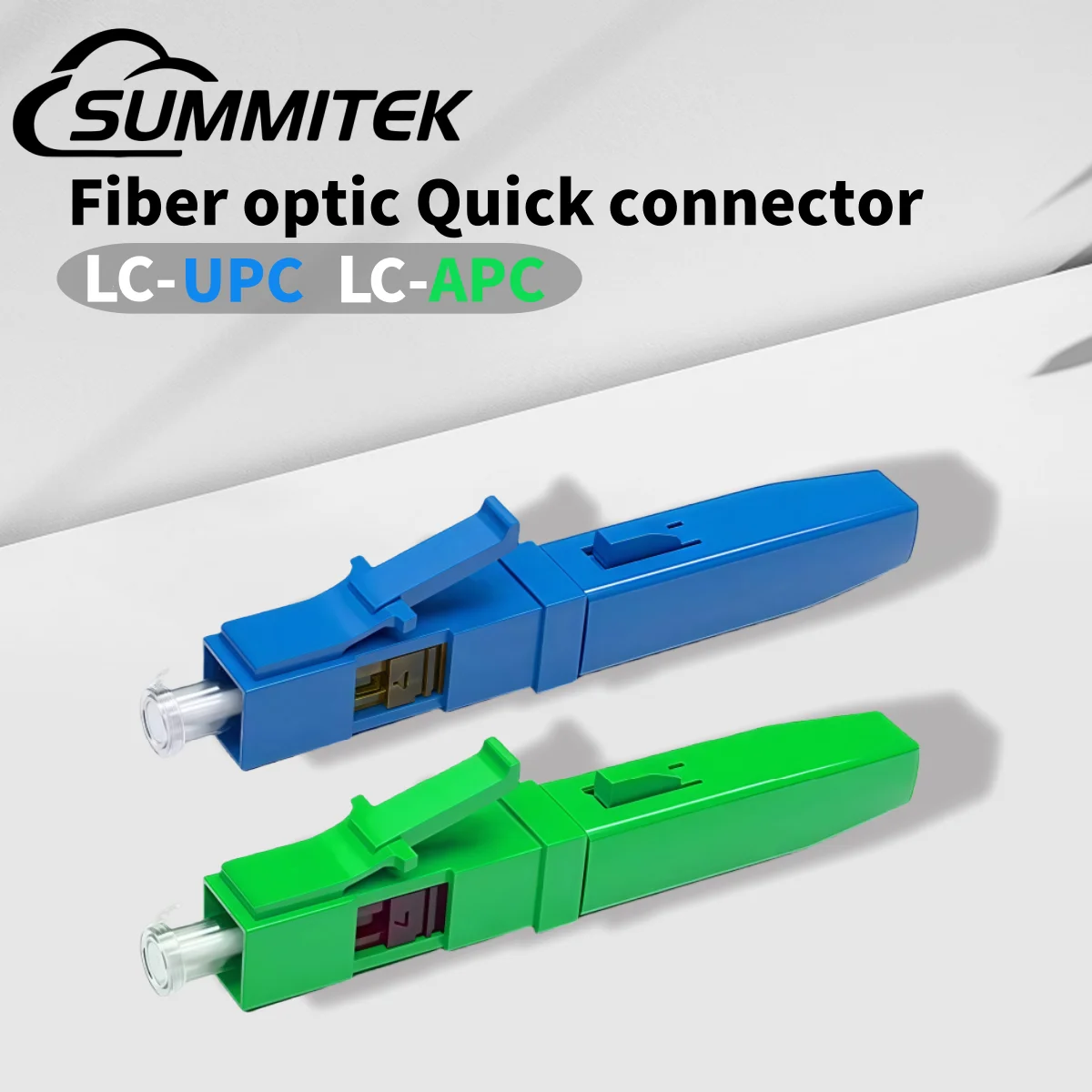 

SUMMITEK 10-100pcs LC APC UPC Fast Connector Single Mode Fiber Optic Quick Connector Special for 2.0*3.0mm Optical Drop Cable