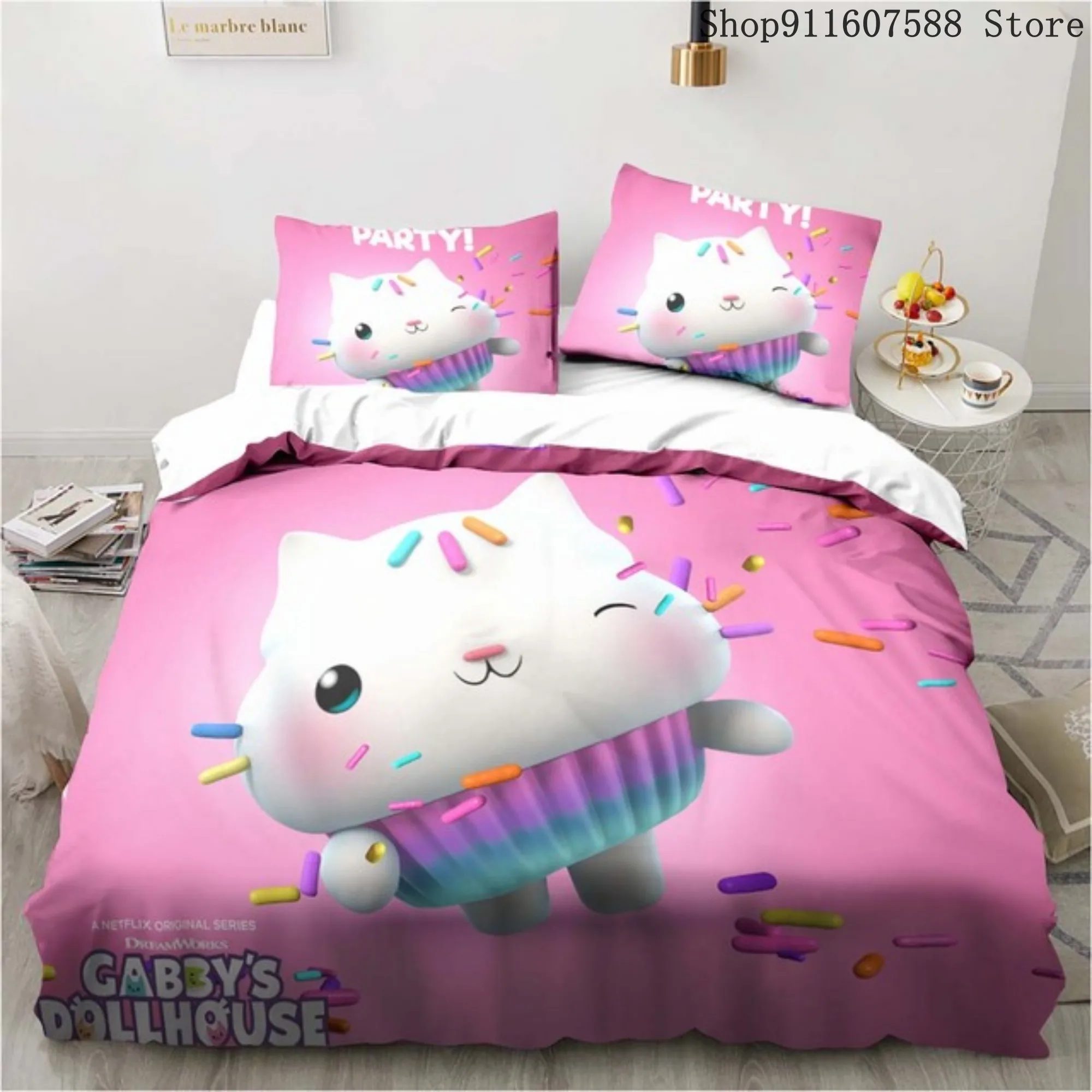 Gabby's – ensemble de literie pour maison de poupée, ensemble de linge de lit Kawaii, simple, Double