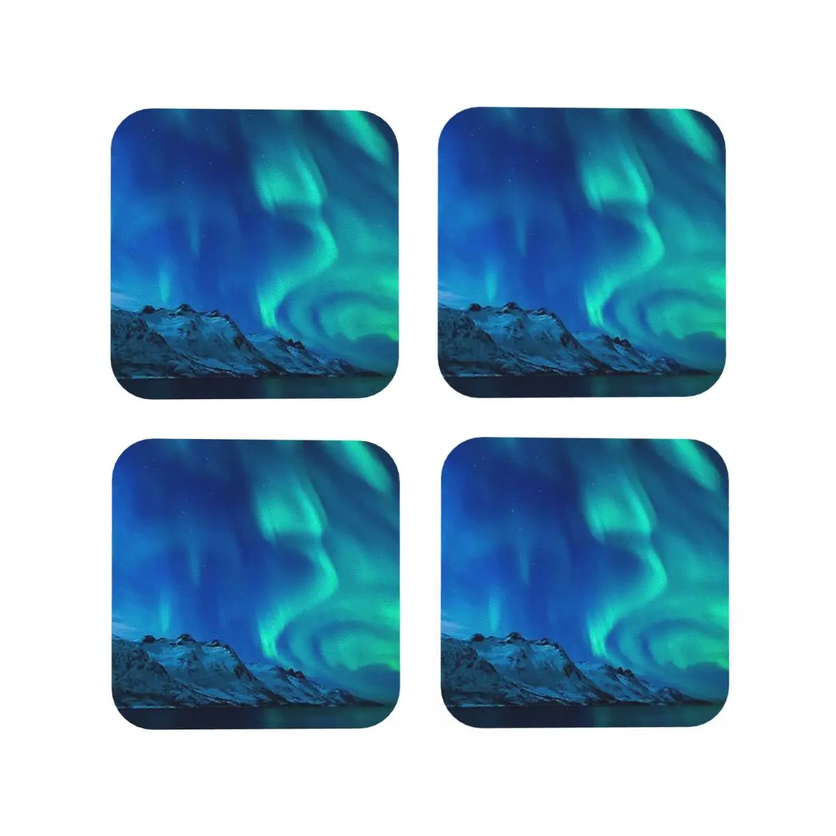 Aurora Borealis, Localized Entirely Within Coasters Kitchen Placemats Non-slip Cup Coffee Mats For Home Tableware Pads Set of 4