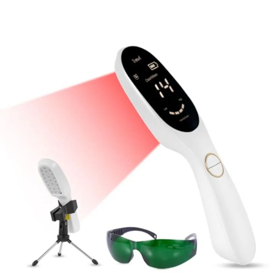 

Cold Laser Therapy Device Low Level Laser Therapy LLLT Wand 3x808nm + 18x650nm Handheld Red Infrared Light Therapy for Humans P