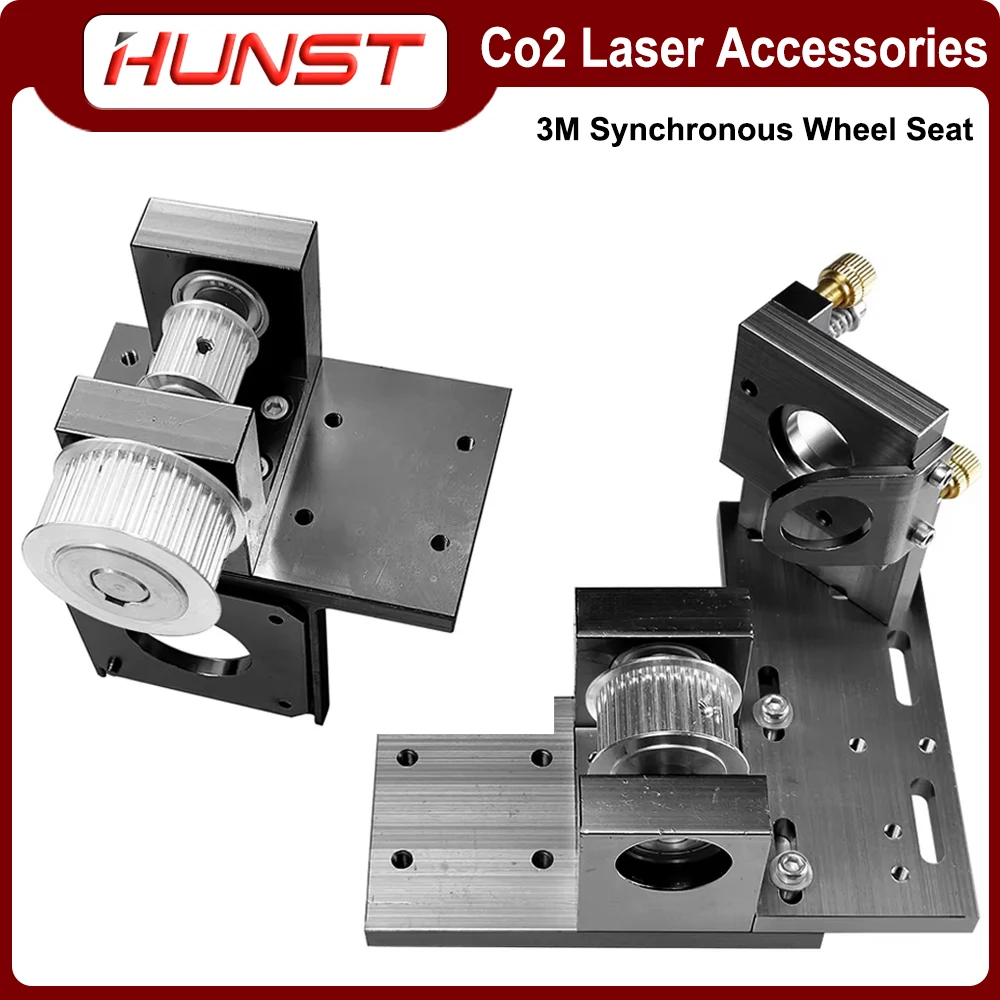 

HUNST X-axis Motor Base, Reflector Bracket, 3M-19 Synchronous Wheel Set. Co2 Laser Engraving and Cutting Machine Accessories.