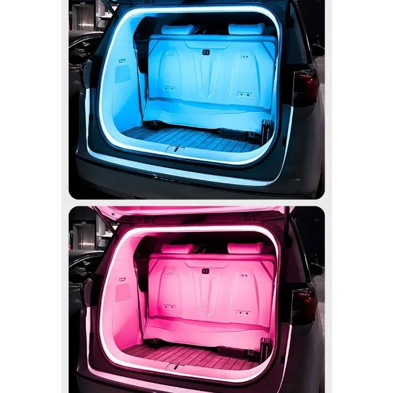 Lampu LED Strip Universal 4m Plug and Play untuk Bagasi Mobil, Penerangan Modifikasi Tahan Air Fleksibel 12V Baru