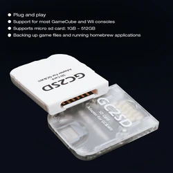 GC2SD Card Adapter Micro SD Card Adapter for Nintendo GameCube Wii Console SD2SP2 SD Memory Card Adapter Swiss for GameCube Wii