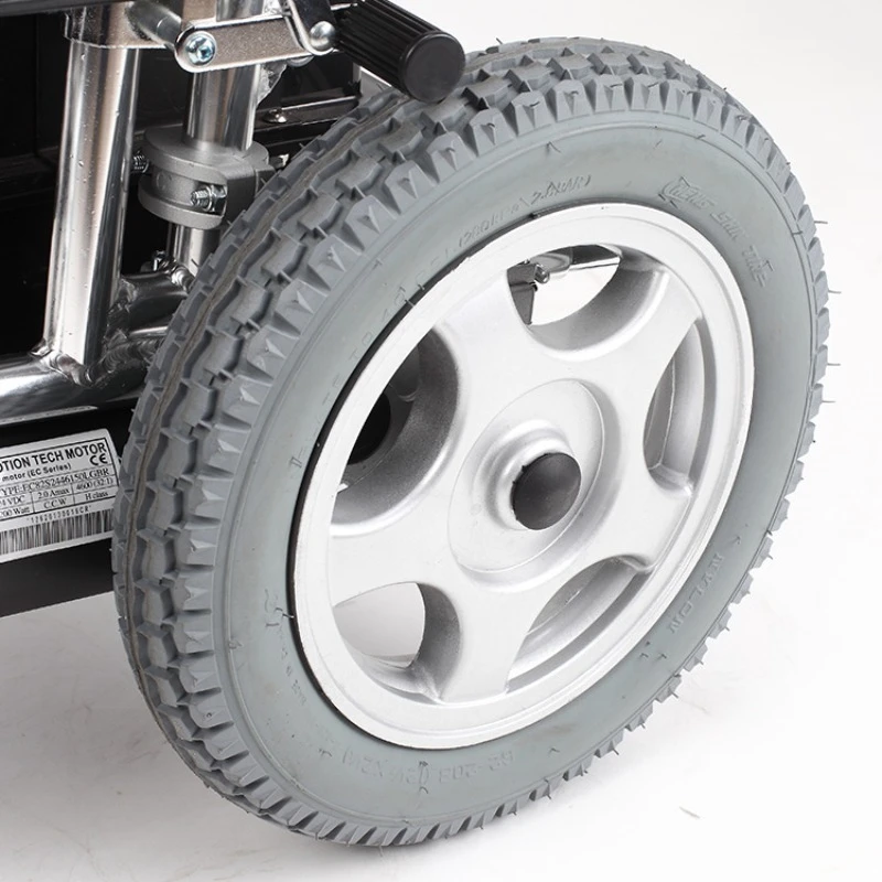 Spot12 Inch Non-Slip Wear-Resistant Rubber Solid Air-Free Rear Wheel for Electric WheelchairGoods