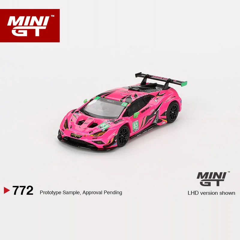 MINIGT 1:64 Pink Huracan GT3 EVO2 #83 alloy car model 772