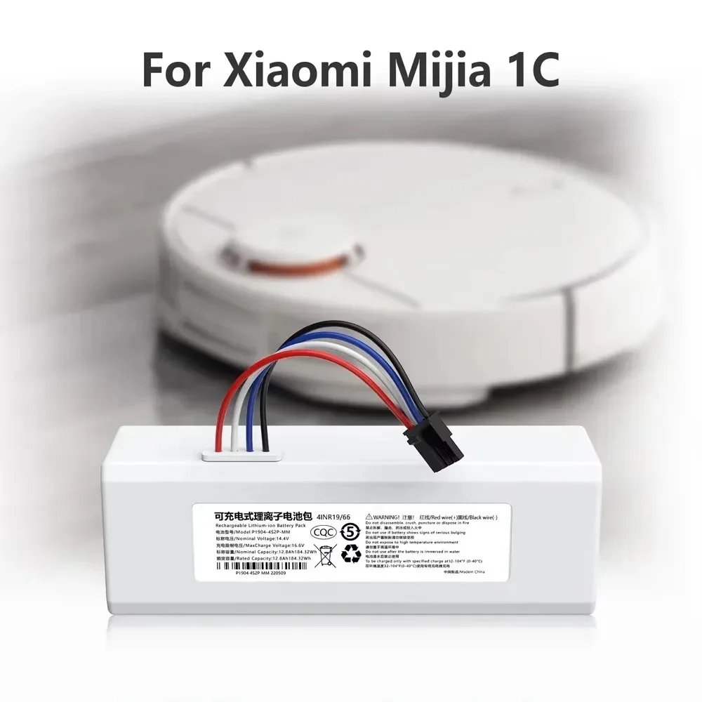 Li ion Battery 14.4V 2600mAh 5600mAh P1904-4S1P-MM For Xiaomi MiJia 1C STYTJ01ZHM Robot Vacuum Cleaner Accessories Original Part