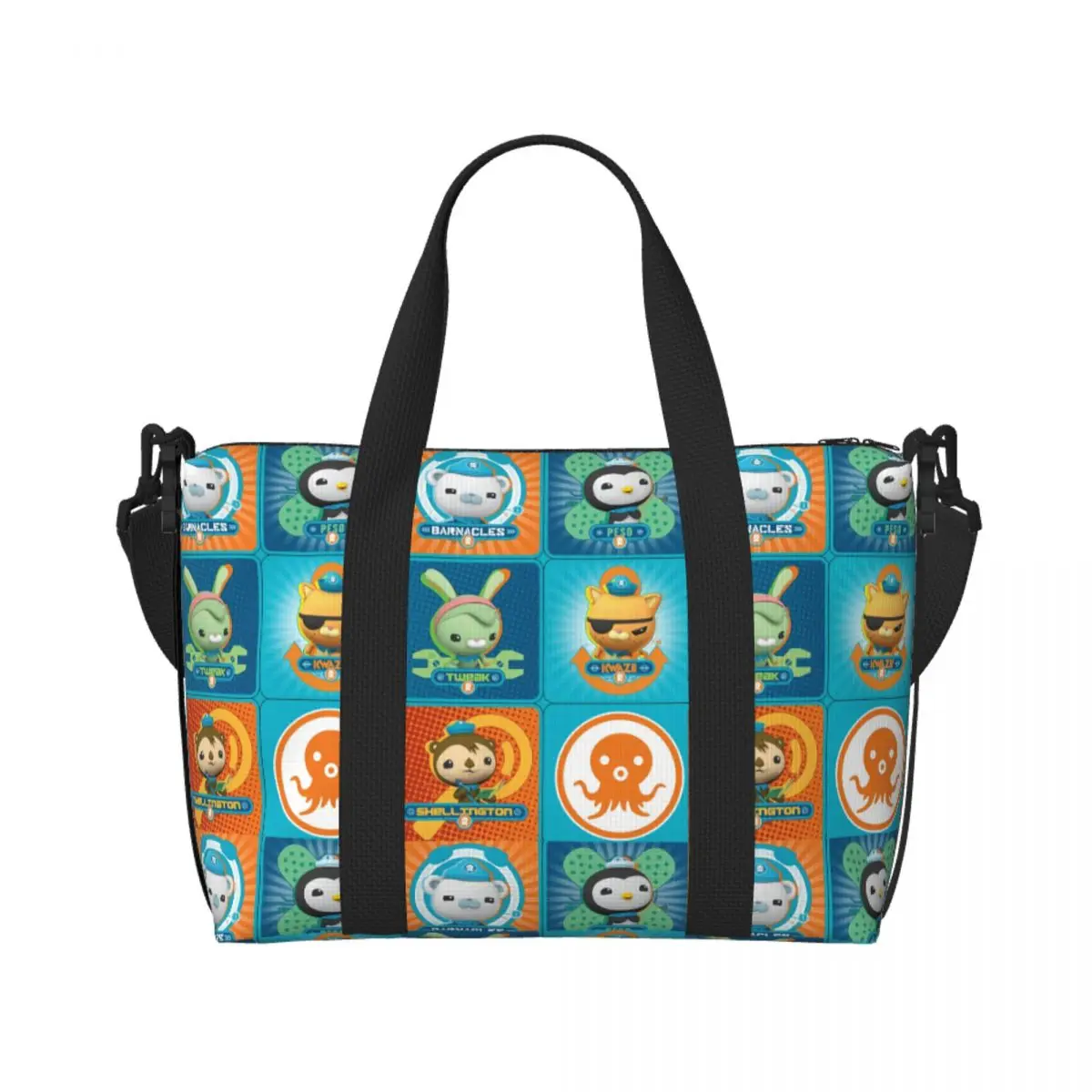 مخصص Octonauts مغامرة الشاطئ حمل حقيبة المرأة مقصورة كبيرة رياضة حقائب السفر الشاطئ