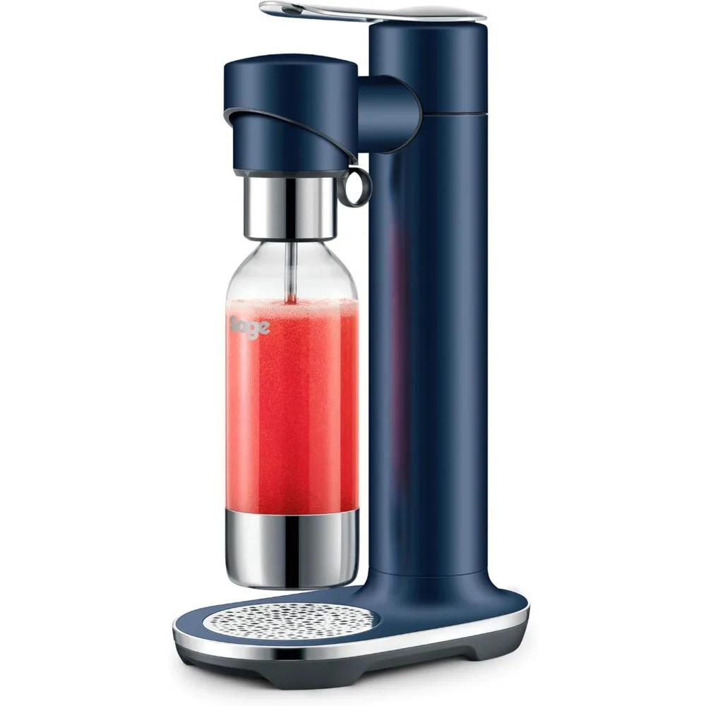 InFizz Fusion para Hacer Refrescos en Casa - para Agua con Gas, Zumo, Té, Cócteles y Bebidas Gaseosas, Azul Ciruela