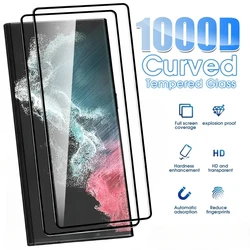 9D Curved Tempered Glass For Samsung Galaxy S23 S21 S24 S22 Ultra S20 Plus Screen Protector For Samsung Note 9 10 20 S10 S9