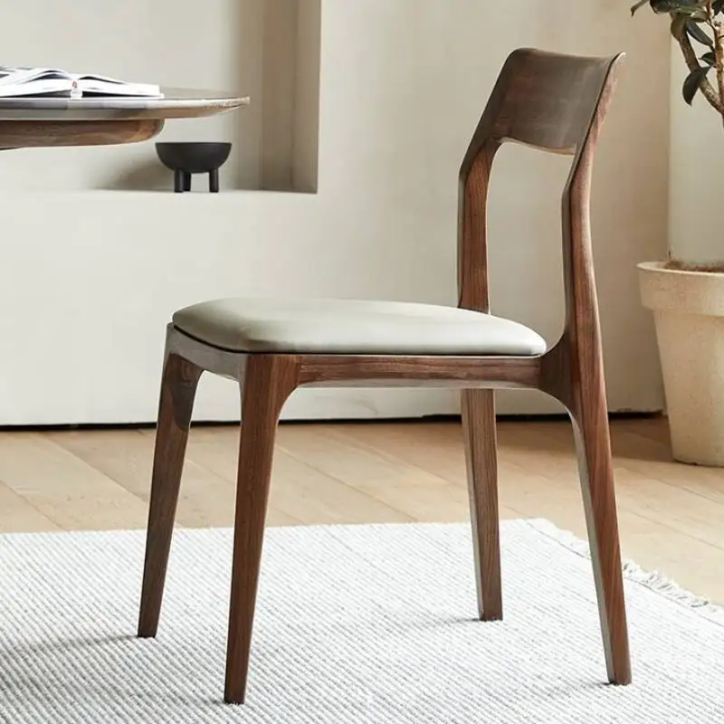 

Nordic Style Dining Chair Brown Classic Rustic Plastic Designer Dining Chair Luxury Nordic Sillas Para Comedor Home Furniture