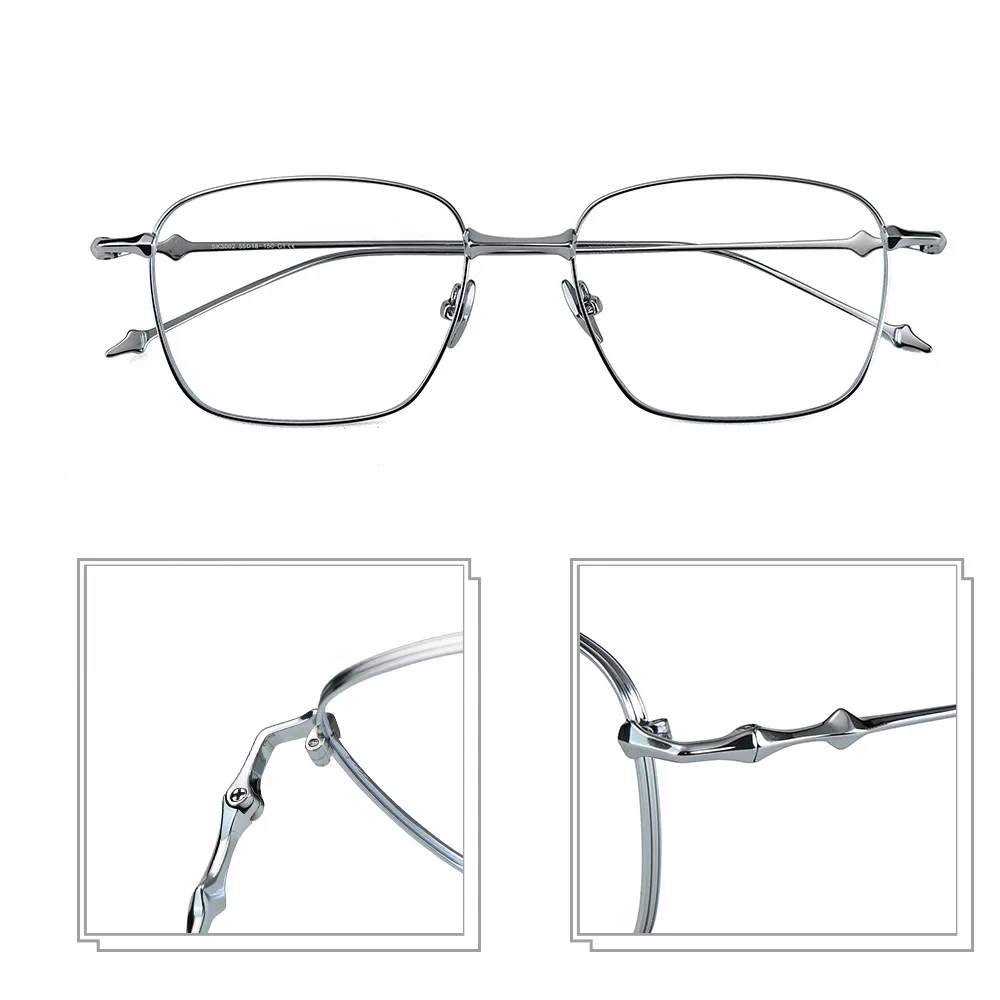 The new trend of men and women small frame glass are made of titanium alloy with a retro design interspersed with innovative art