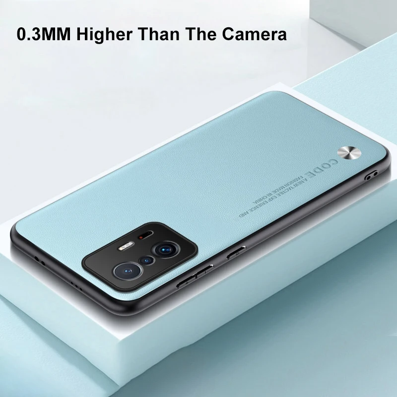 Luxury PU Leather Case For Xiaomi Mi 11T Pro Back Cover Matte Silicone Full Protection Phone Case For Xiaomi 11T Pro Mi11T 5G
