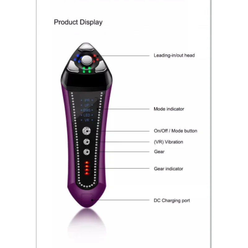 Hand-hold Skin Facial Massager Portable Multi-function Beauty Device instrument