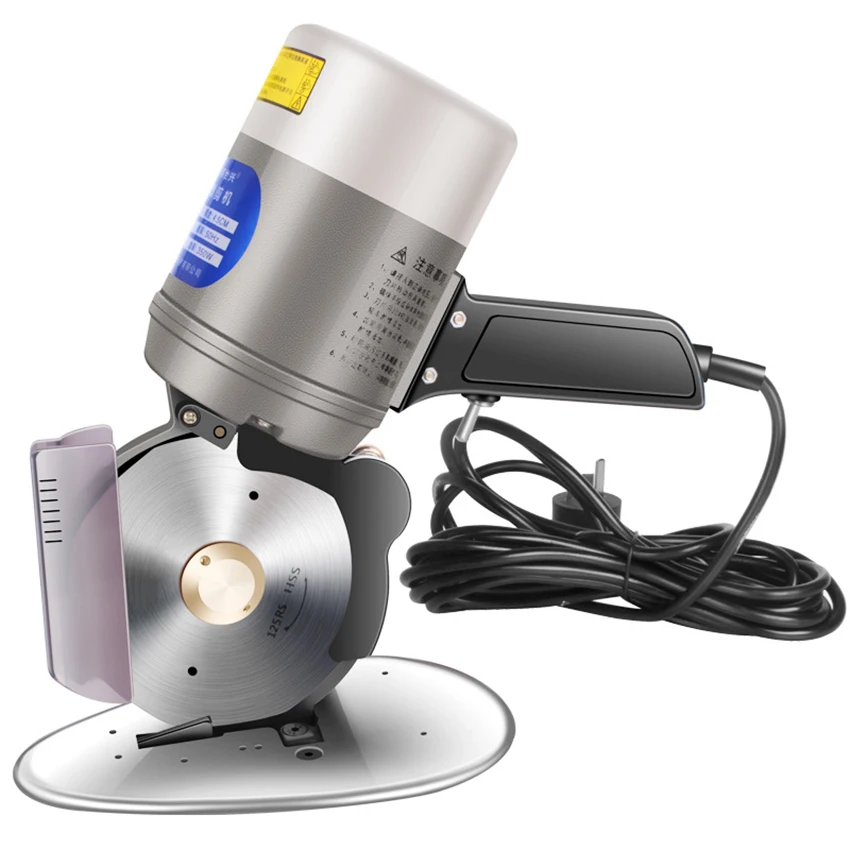 Máquina de Corte Elétrica Faca Redonda Pano Elétrico Couro Cobertor Tecido Papelão Cortador 4.5cm Espessura 350w 125 mm