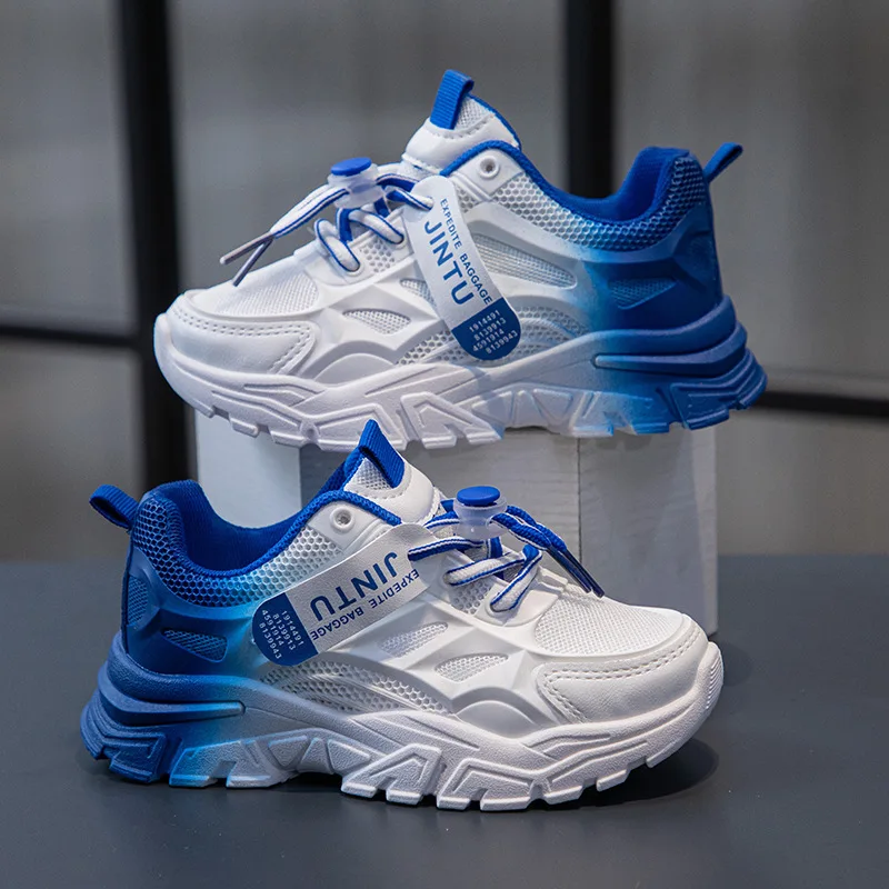 Kids Sneakers Fashion Boys Mesh Breathable Casual Shoes Girls Outdoor Walking Children Non-slip Basketball Running Sports Shoes