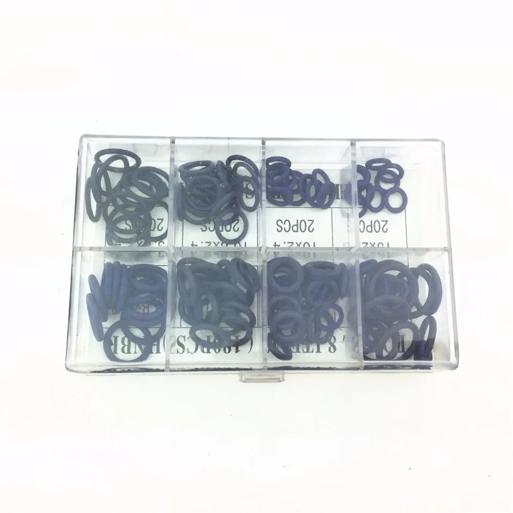 

Automotive air conditioning seal o-ring high temperature and high pressure box repair gasket Small 8 grid purple