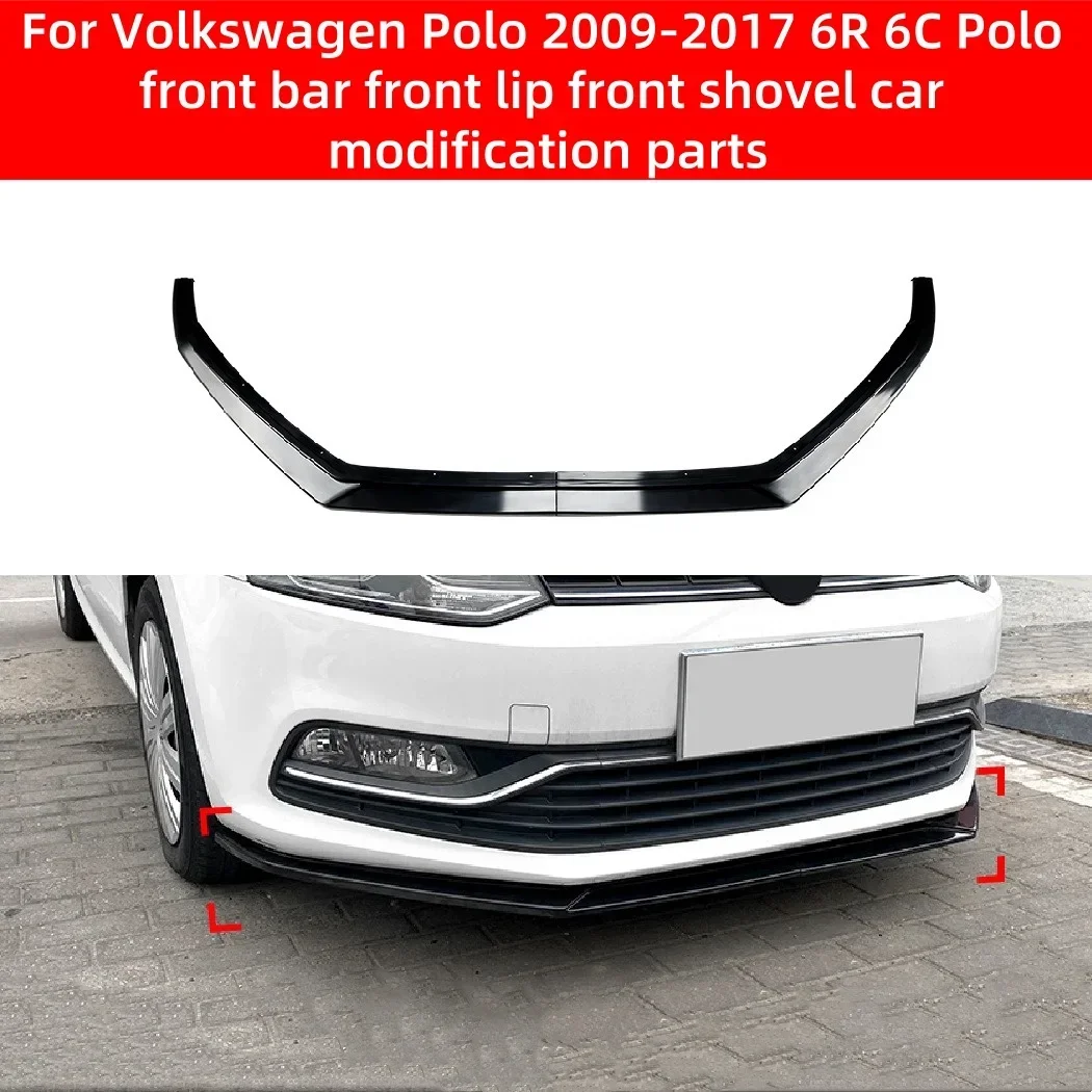 

For VW Polo 6R 6C 2009-2017 Car Front Bumper Splitter Lip Diffuser Spoiler Cover Lower Splitter Blade Guard BodyKit Accessories