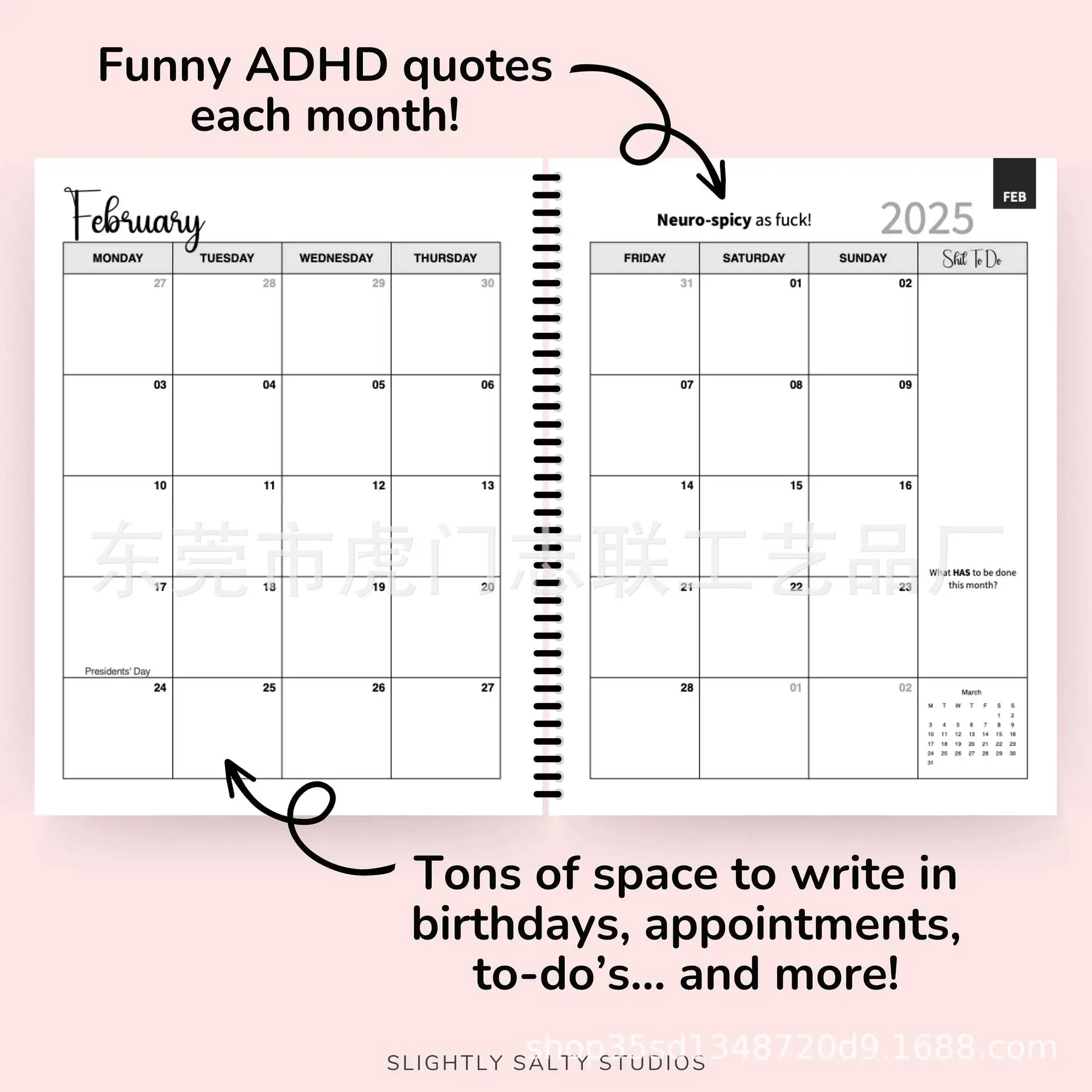 2025 Funny Adult Daily ADHD Planner Funny Adult Daily ADHD Planner