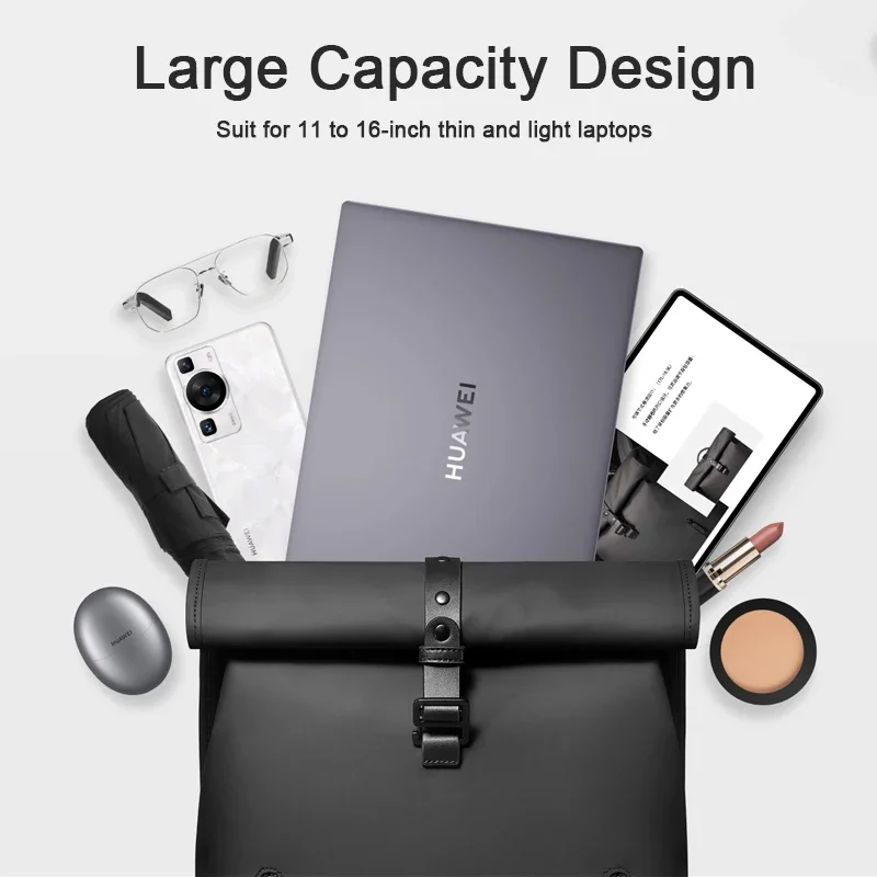 حقيبة ظهر هواوي الأصلية الأنيقة من الجيل الثاني بسعة كبيرة من النايلون حقيبة طالب الأعمال للسفر لأجهزة الكمبيوتر المحمول مقاس 16 بوصة للرجال والنساء #4