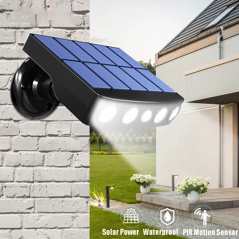 

Powerful Solar Powered Led Wall Light Outdoor Motion Sensor Waterproof IP65 Lighting for Garden Path Garage Yard Street Lamps