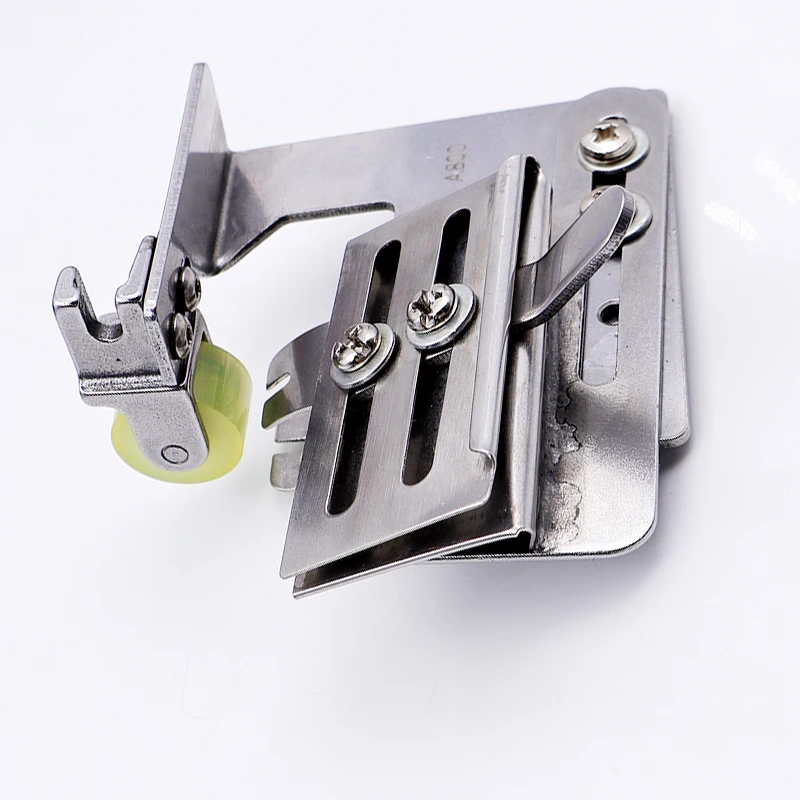 Dual-Layer Adjustable Roller Rufler Presser Foot | Top Ruffled Bottom Flat for Skirt Lace Pleating Sewing Machine Accessories