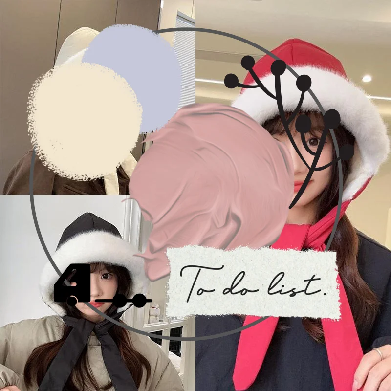 الكورية العصرية حزام قبعة تدفئة الأذن غطاء حماية سميكة الصوف مبطن دلو القبعات عادية تنوعا الأذن رفرف قبعة حقيبة كروسبودي