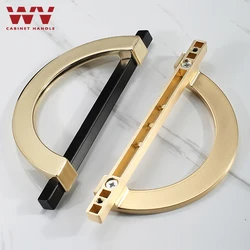WV Luxury kitchen Cabinet Storage White Door Cabinet Handles Drawer Wardrobe Handle Semicircular Round Door Pulls Knobs Hardware