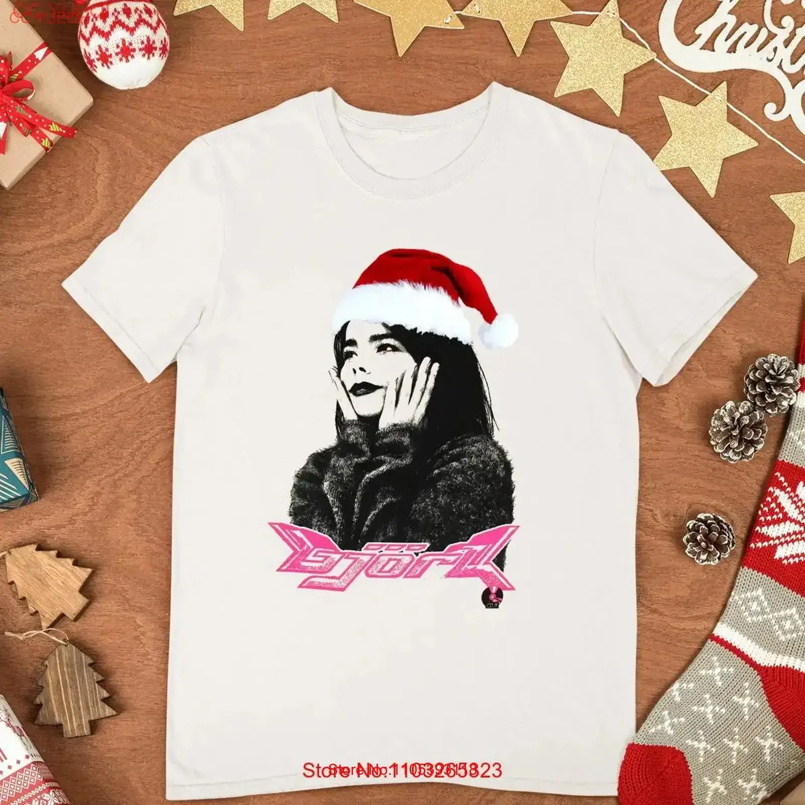 Merry Christmas Santa Bjork Fans White Size S 5XL T Shirt OB93 vintage Washed fashion Unisex Comfortable Casual Versatile